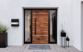 Aluminiowe drzwi zewnętrzne ThermoSafe Decoral