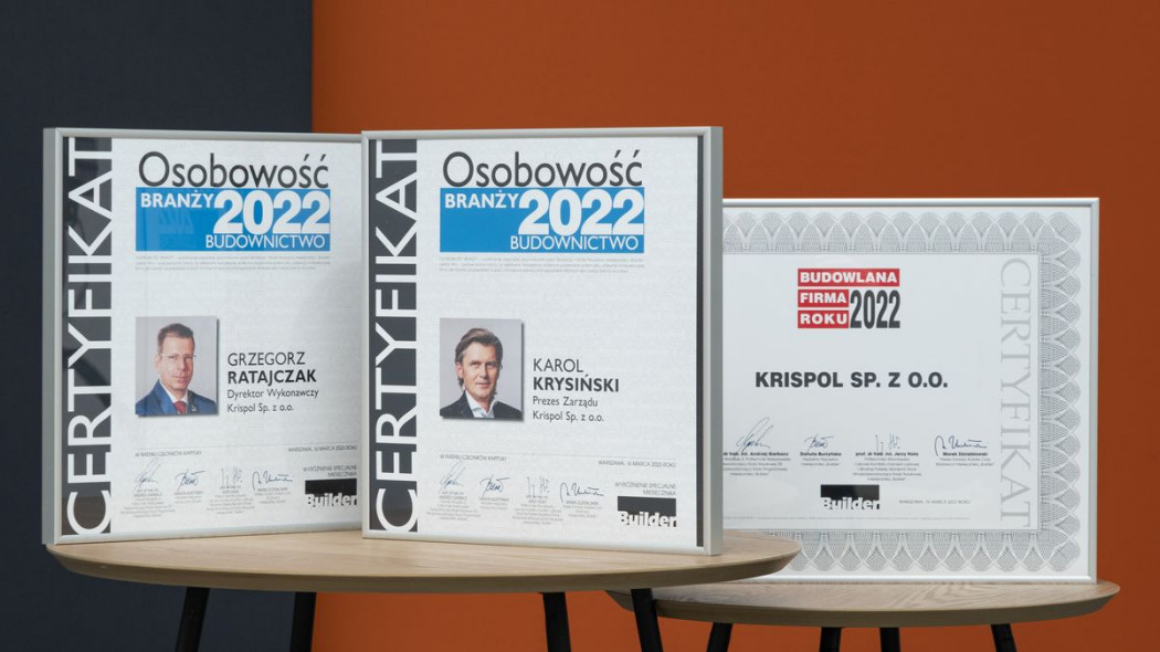 KRISPOL: Karol Krysiński i Grzegorz Ratajczak Osobowościami Branży Builder Leaders 2022