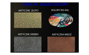 Kolorowe kratki wentylacyjne i kominkowe RADE