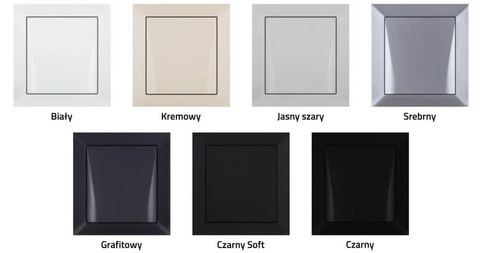  Dostępne są w 7 wariantach kolorystycznych.