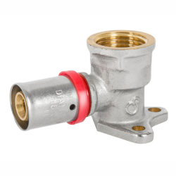 KOLANO NAŚCIENNE ZAPRASOWYWANE, KOL-Ł, PEX-AL-PEX Z MOSIĄDZU CHROM