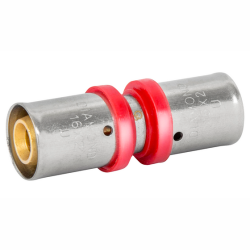 ŁĄCZNIK ZAPRASOWYWANY, ZŁ-PODWÓJNY, PEX-AL-PEX Z MOSIĄDZU CHROM