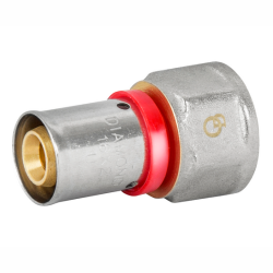 ŁĄCZNIK ZAPRASOWYWANY, ZŁ-DZ, PEX-AL-PEX Z MOSIĄDZU CHROM