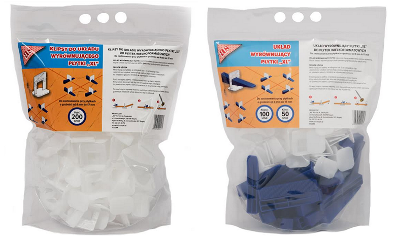 Klipsy do układu wyrównującego płytki