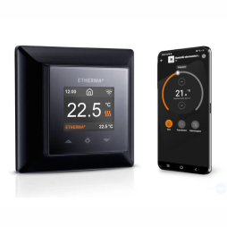 Termostat WiFi ETHERMA eTouch PRO Design z dotykowym ekranem, czarny