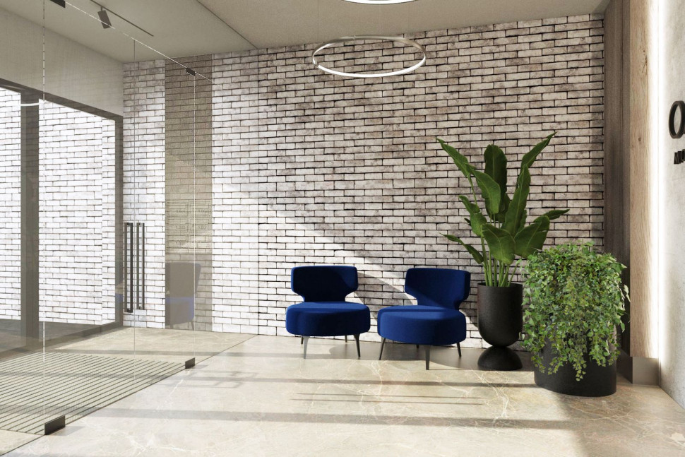 Cegły Vandersanden będą się znajdować również we wnętrzach budynku OAZA Mokotów