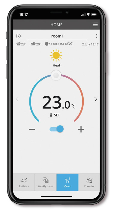 Smartfon z aplikacją Comfort Cloud
