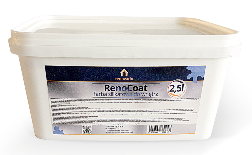 Farba silikatowa do wnętrz RenoCoat. fot. Ecovario
