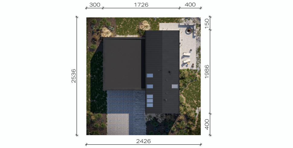 Wymiary działki - usytuowanie domu HOMEKONCEPT 89 G2