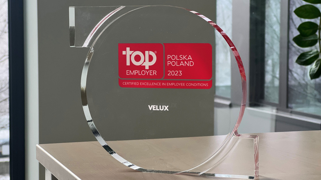 VELUX z prestiżowym tytułem Top Employer 2023