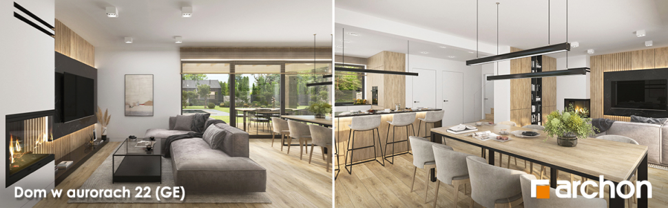 Projekt Dom w aurorach 22 (GE) - wnętrze