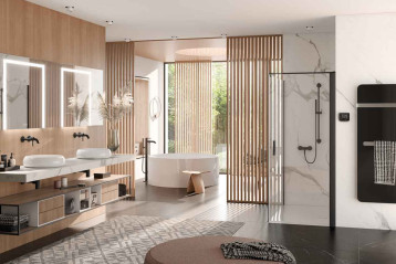 Podtynkowe baterie KLUDI BOZZ w kolorze czarnym