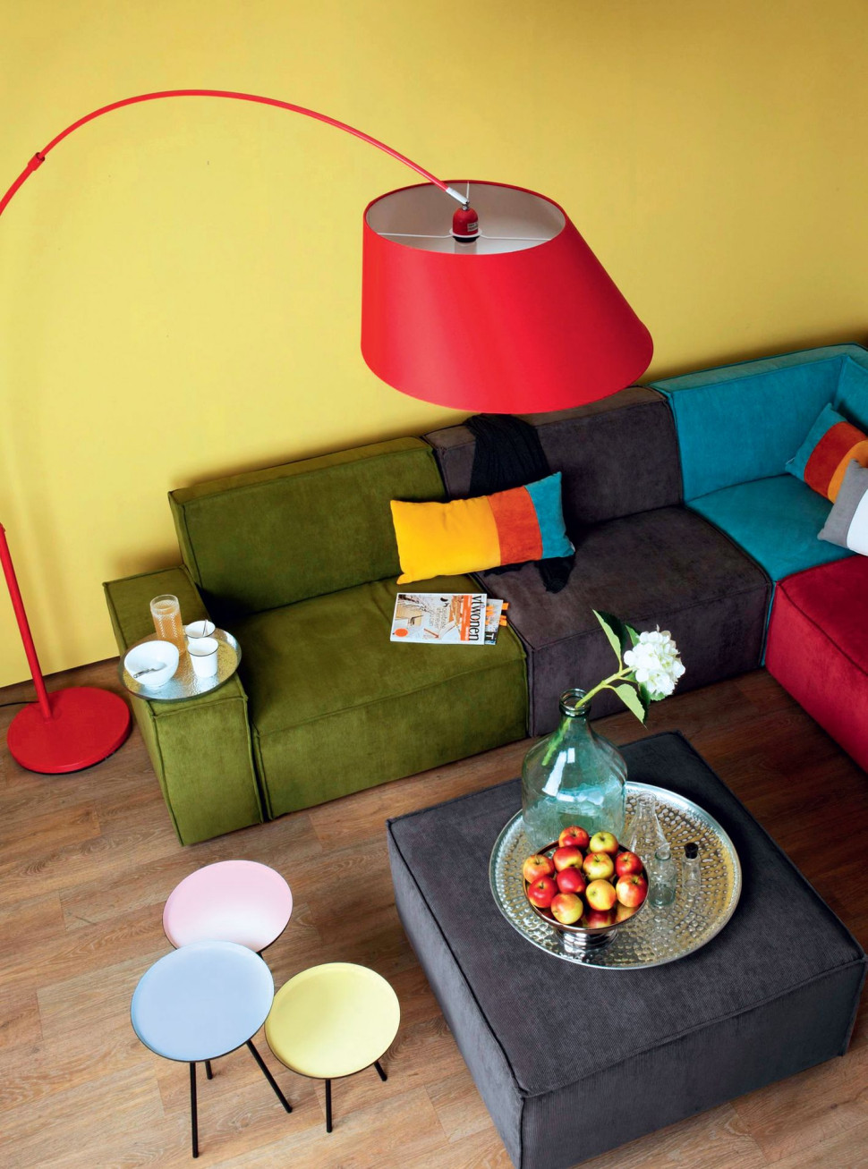 Aranżacja skomponowana z soczystych barw