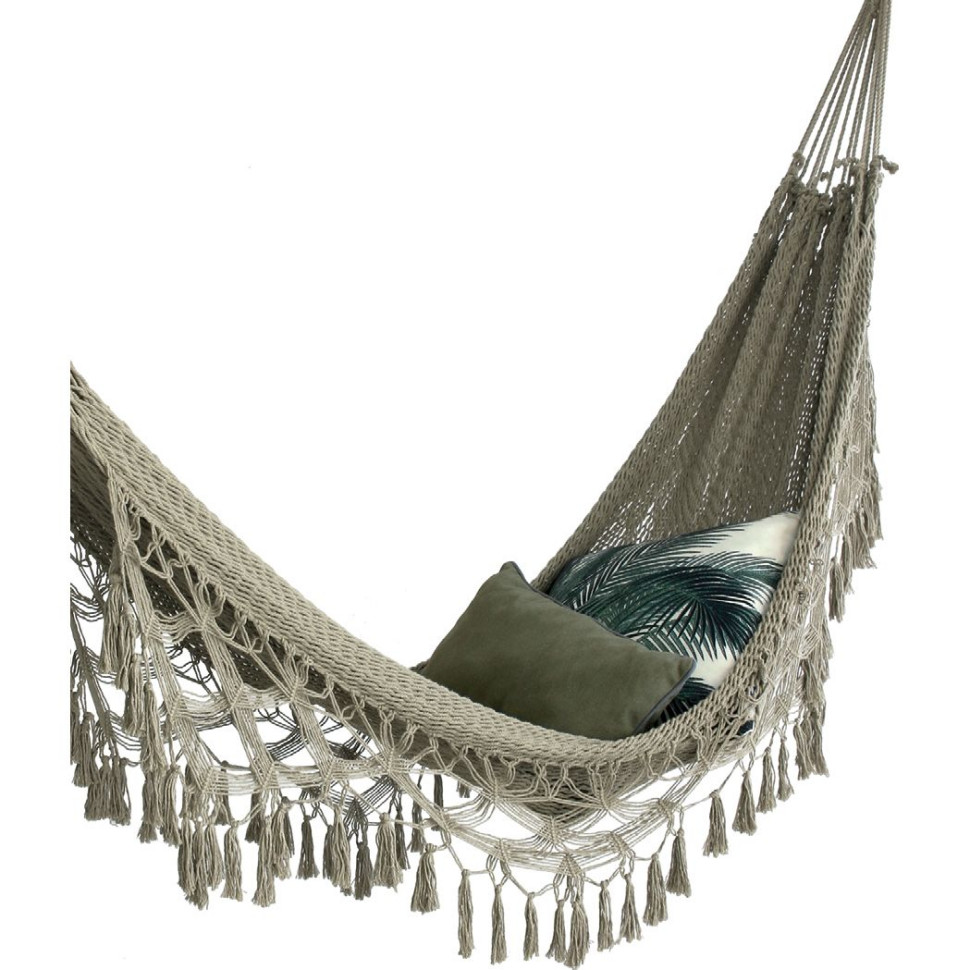Ręcznie pleciony, wełniany hamak Bohemian marki HK Living