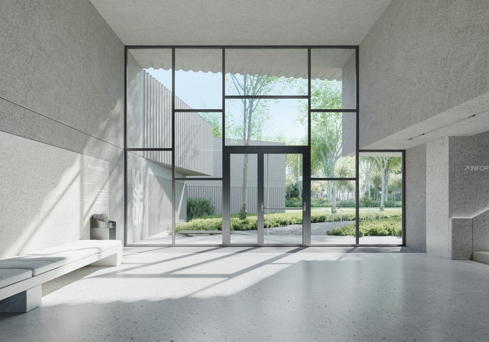 Drzwi Schüco FireStop ADS 90 FR 30-CE zapewniają transparentny efekt