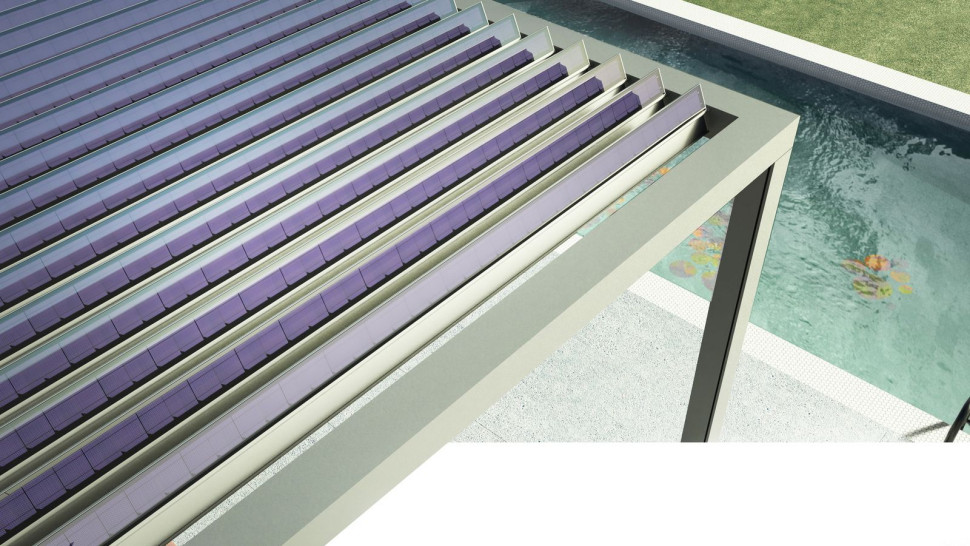 Bioklimatyczna Pergola Solar zintegrowana z panelami fotowoltaicznymi
