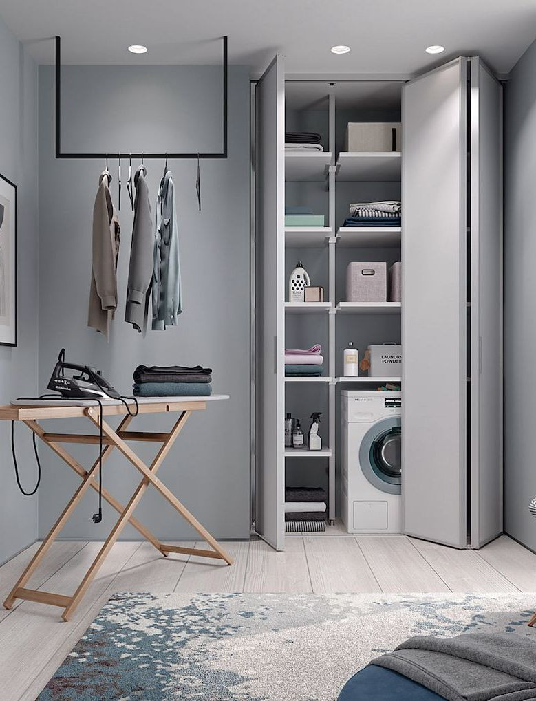 Składane drzwi do pomieszczenia gospodarczego