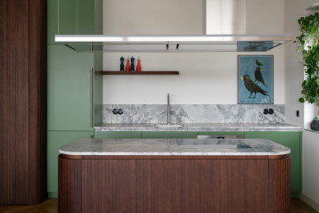 Kuchnia w miętowym kolorze