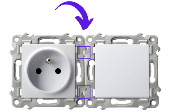 Mostek z tworzywa wyposażony jest na swym obwodzie w zaczepy