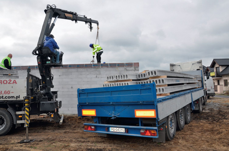 Montaż stropu prefabrykowanego