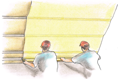 Ocieplenie poddasza: Rozścielenie paroizolacji