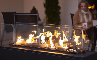 Kominek w ogrodzie i na tarasie