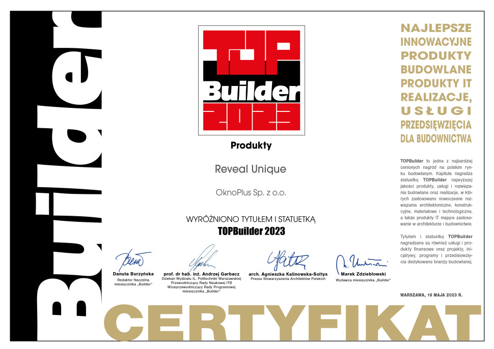 Certyfikat Top Builder 2023