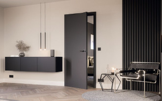 Drzwi wewnętrzne w modnym czarnym kolorze