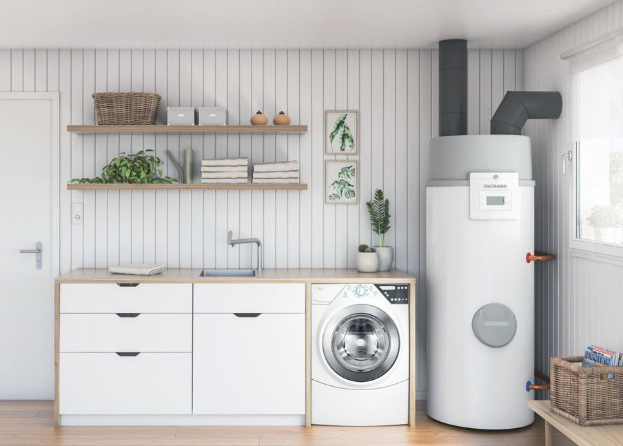 Pompa ciepła w pomieszczeniu gospodarczym