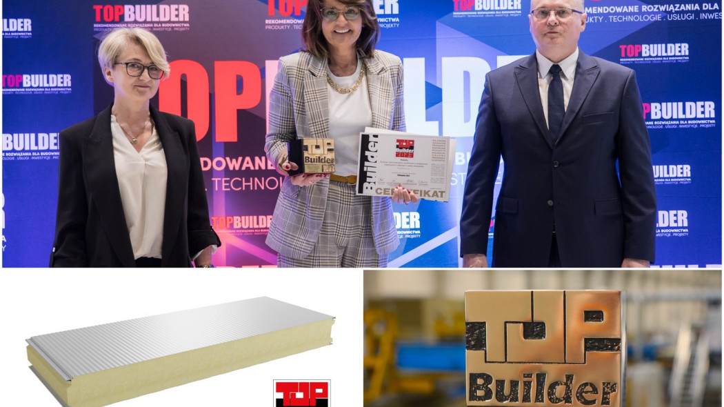 Statuetka Top Builder 2023 dla płyt warstwowych WOOLTECH