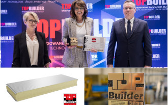 Statuetka Top Builder 2023 dla płyt warstwowych WOOLTECH