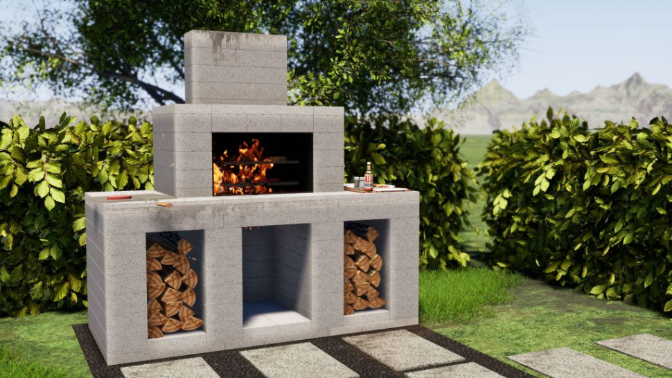 Grill z elementów Polbruk Neo