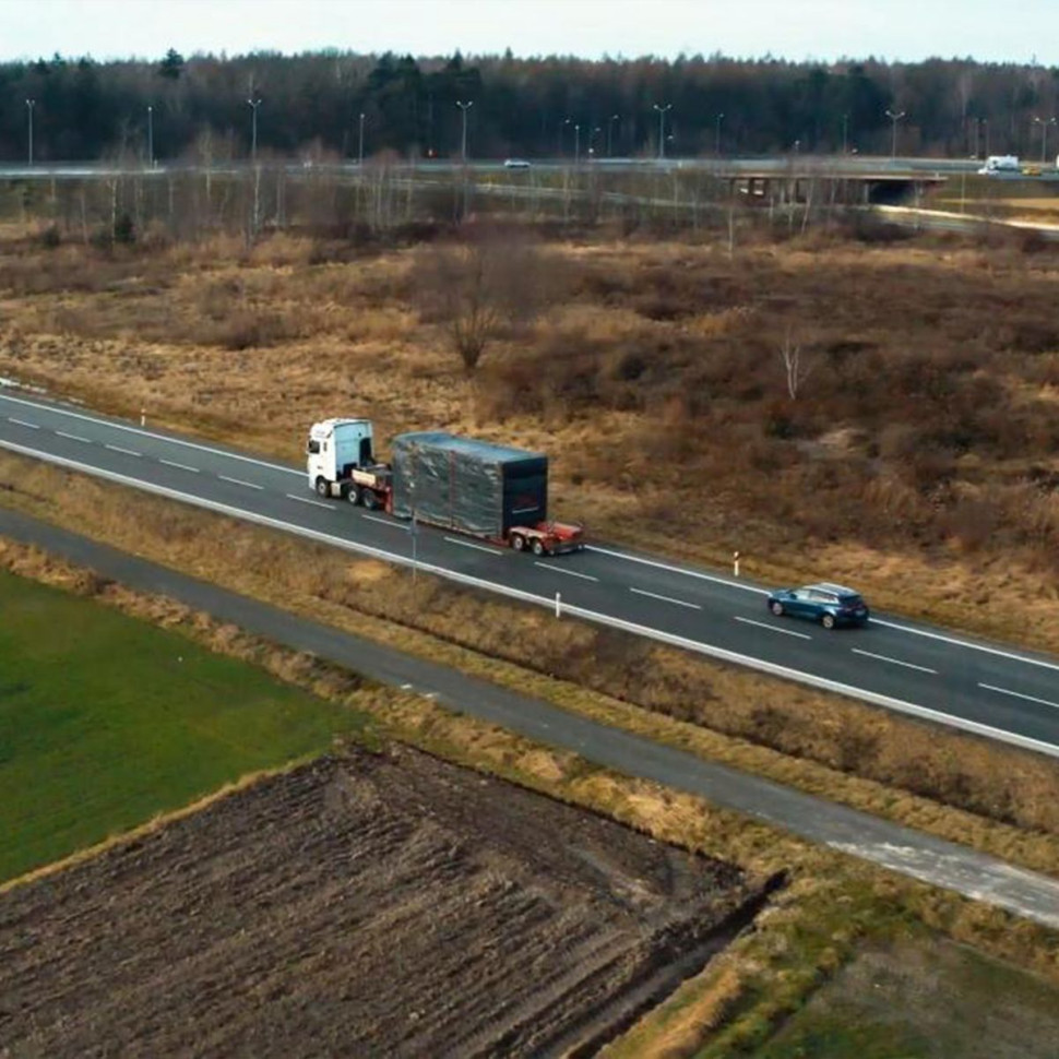 Transport modułu na plac budowy