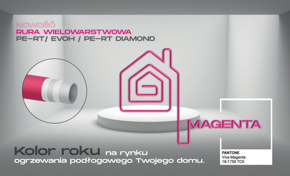 Rura DIAMOND MAGENTA jest dostępna w najmodniejszym kolorze roku 2023