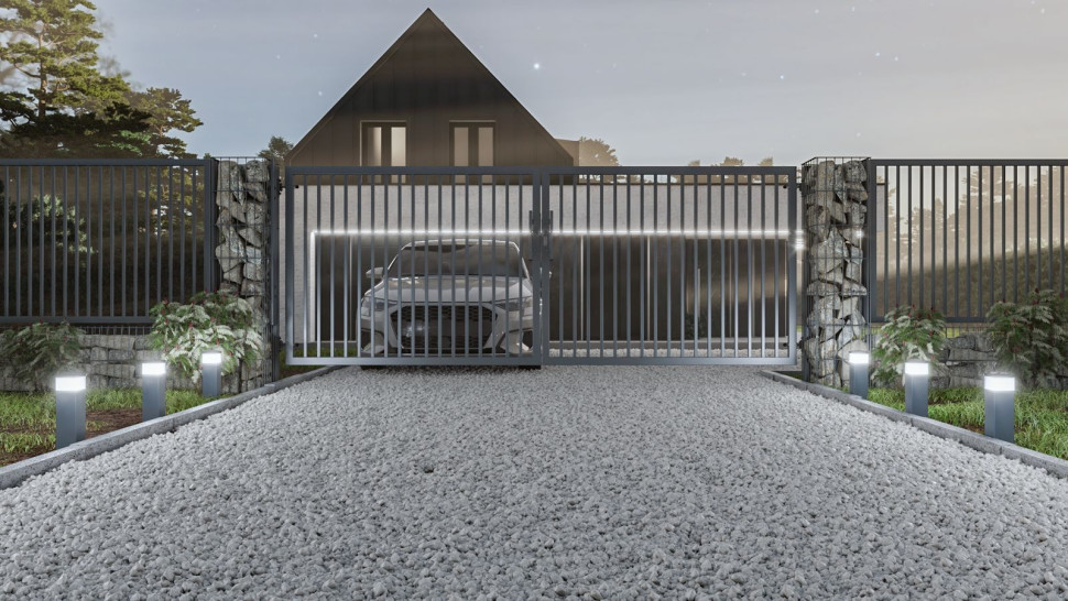 Brama ogrodzeniowa dla modelu PP002 firmy Konsport