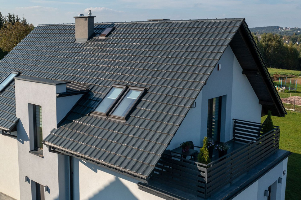 Dachówka CANTUS - NOBLESSE w kolorze łupka kryształowa glazurowana