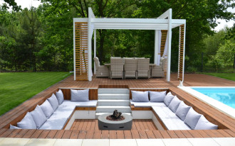 Dwupoziomowy taras z wgłębnikiem - efekt jest świetny!