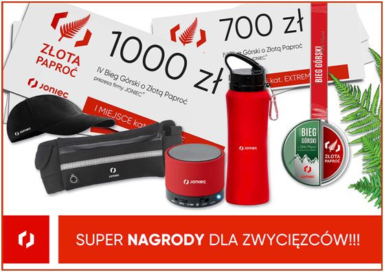 Dodatkowe nagrody w Biegu Górskiego o Złotą Paproć Prezesa Firmy JONIEC®