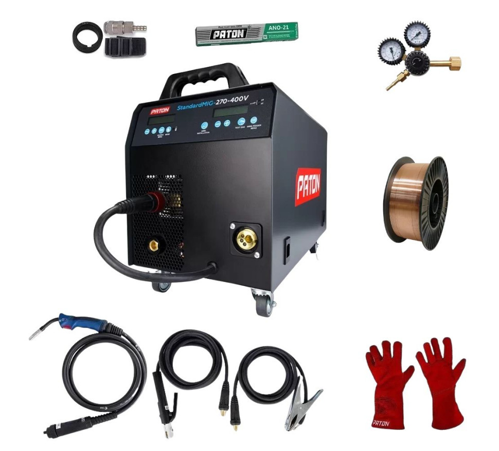 Cyfrowa Spawarka Inwertorowa PATON™ PSI 270 STANDARD DC 400V - zestaw spawalniczy