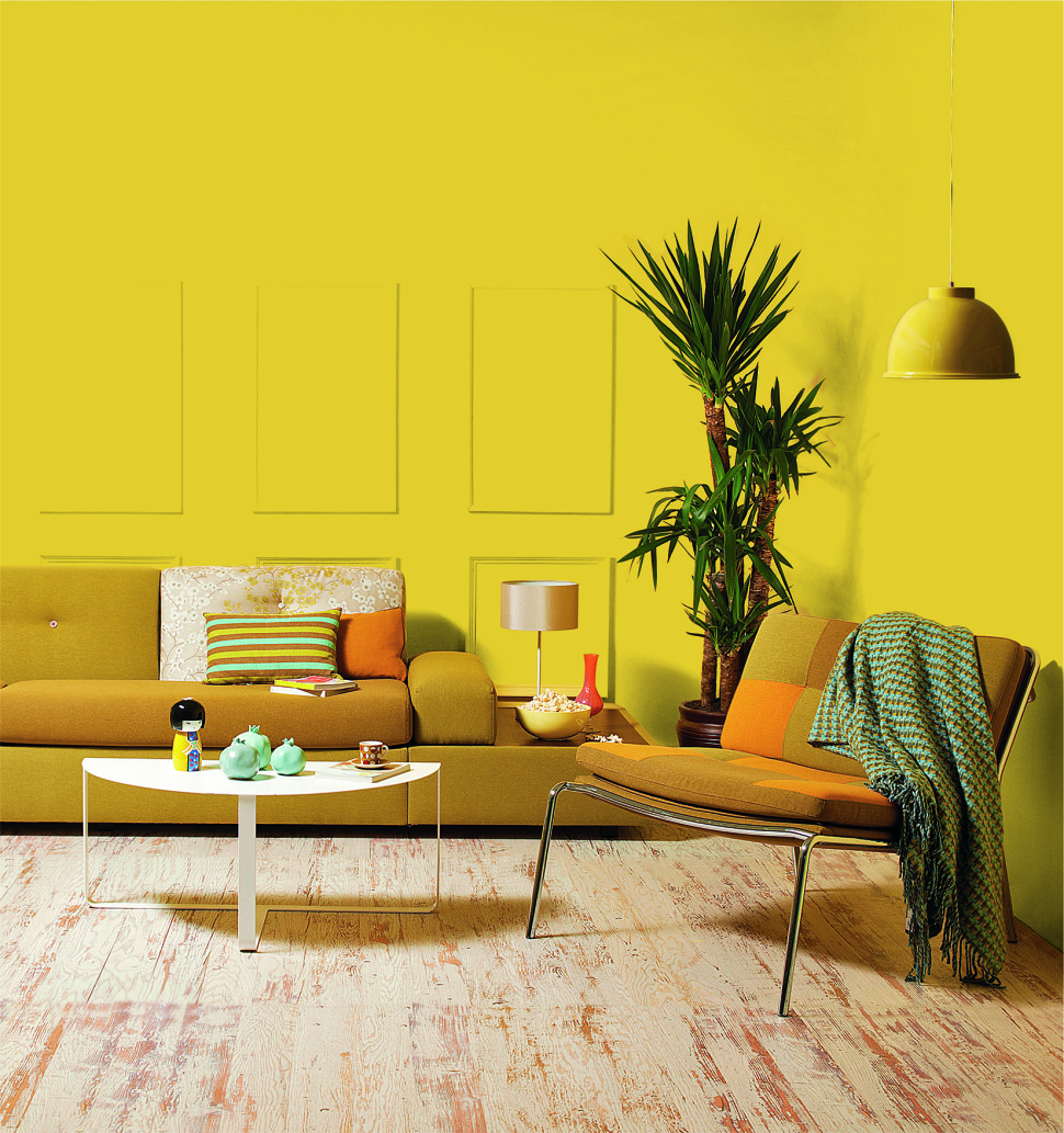 Złocisty Żółty farby Dekoral Effect 3 in 1