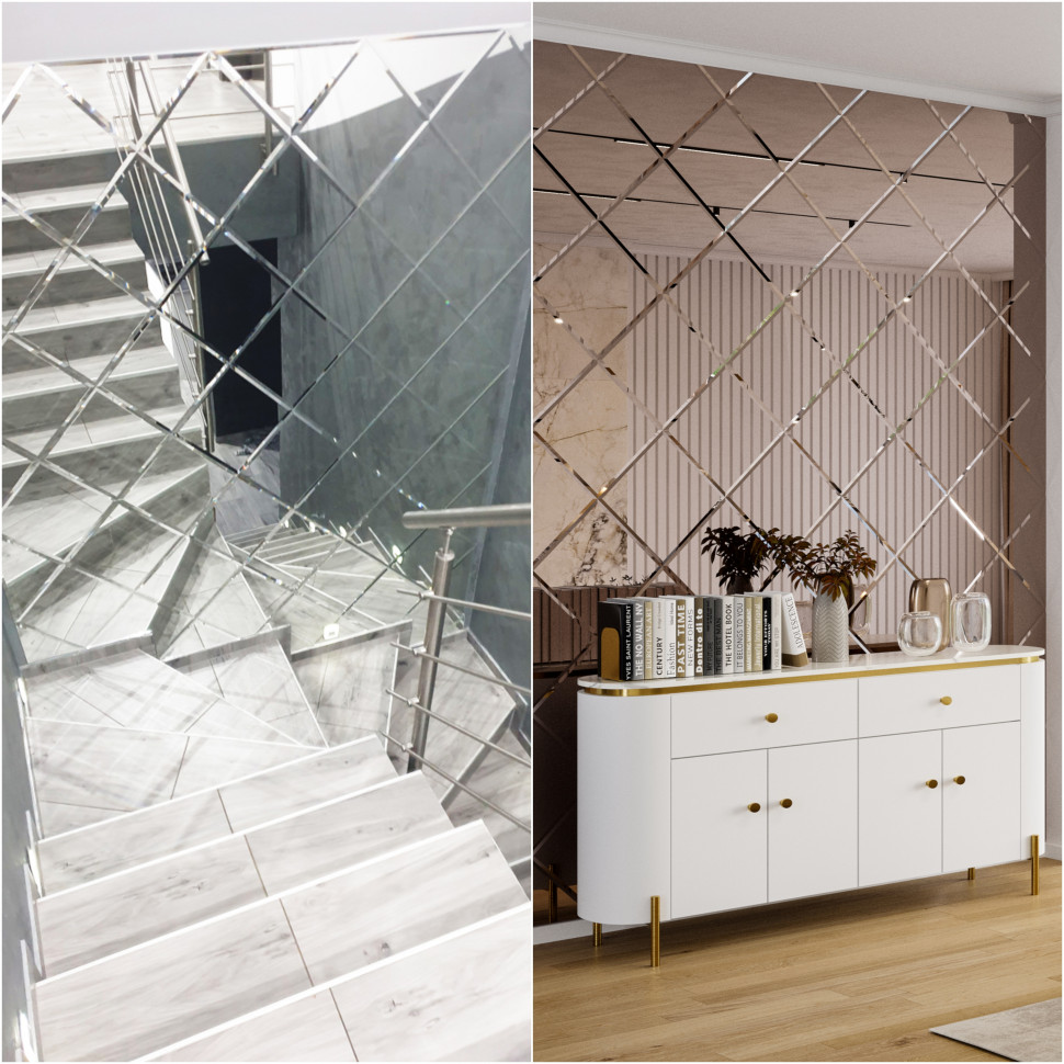 Dzięki płytkom lustrzanym możliwe jest optyczne powiększenie przestrzeni poprzez odbijanie światła