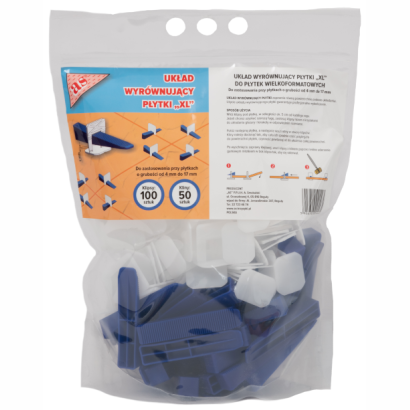 Układ wyrównujący do płytek wielkoformatowych XL- 1,0 mm