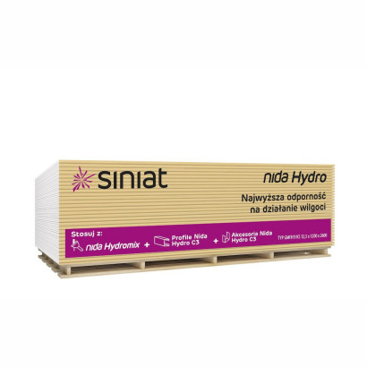 Płyta gipsowa z włóknami Nida Hydro (TYP GMFH1I)