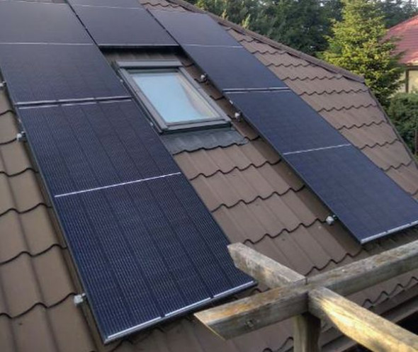 Panele PV na połaci zachodniej