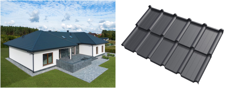 Blachodachówka panelowa FIORD (fot. Blachy Pruszyński)