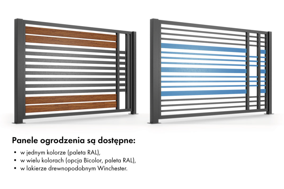 Przęsła da się pomalować na dowolny kolor z palety RAL