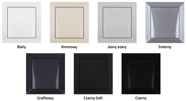 Gniazda ssące Magnetic dostępne są w 7 wariantach kolorystycznych.