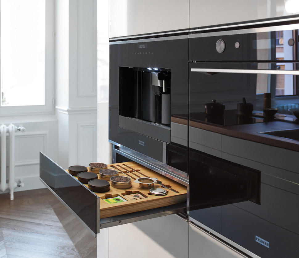 Franke, specjalistyczne szuflady AGD pod ekspres.