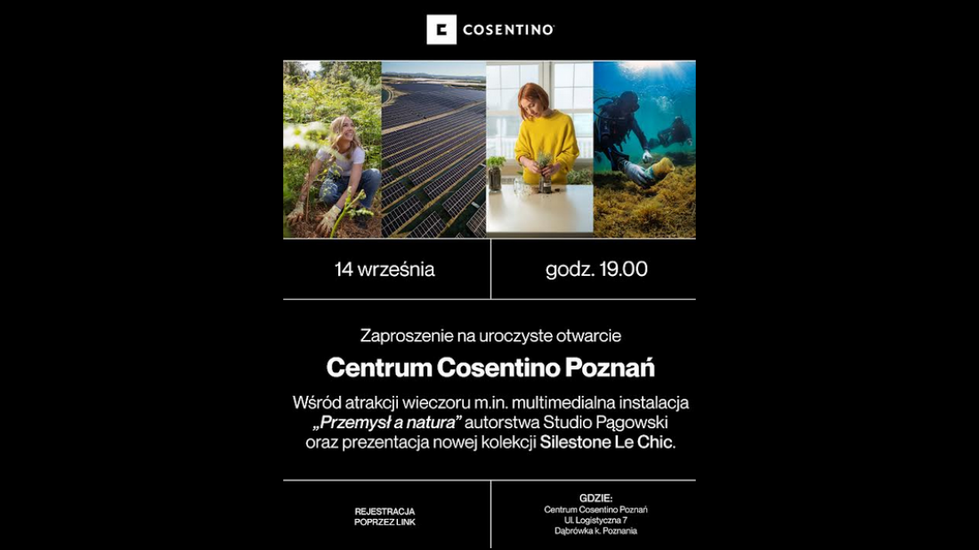 Zaproszenie na otwarcia Centrum Cosentino Poznań