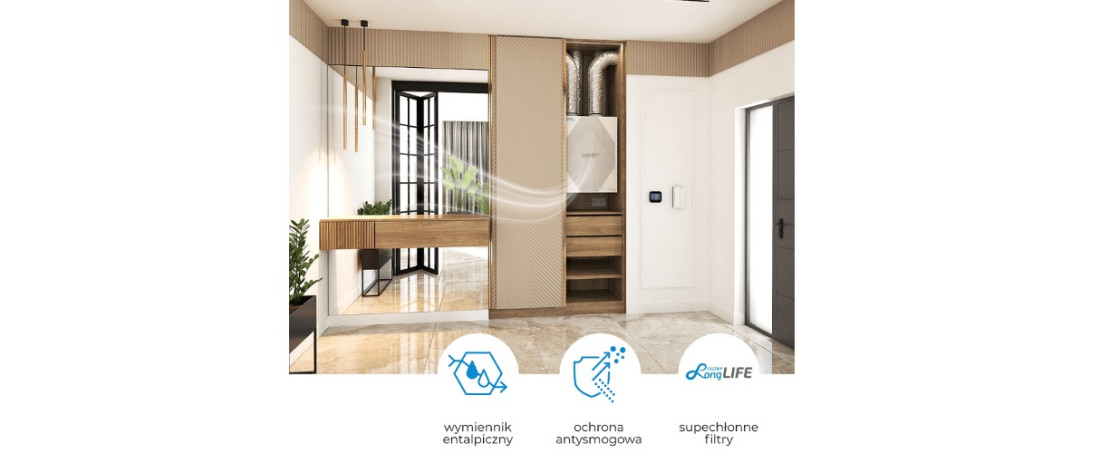 MISTRAL HOME: nowoczesny rekuperator z wymiennikiem entalpicznym, ochroną antysmogową i filtrami powietrza